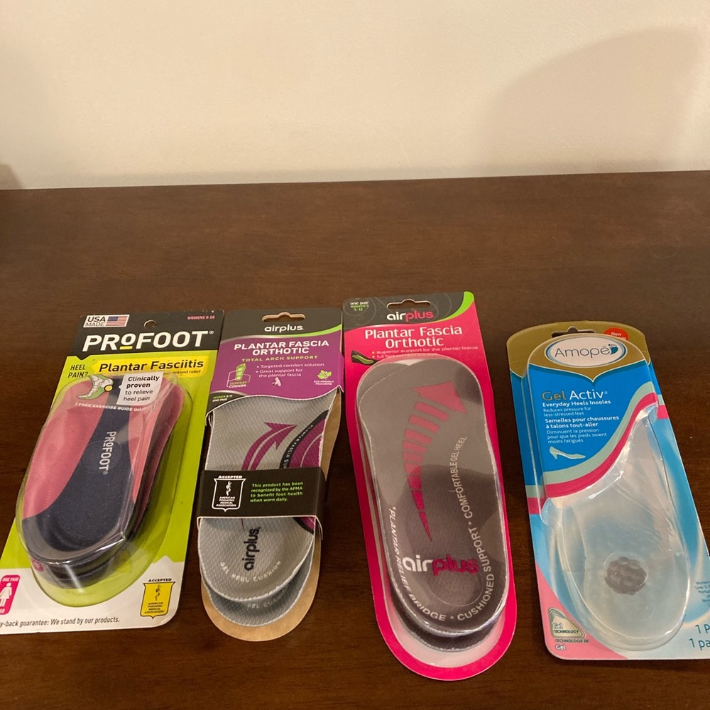 NWT Plantar Fascia Inserts 4 different kinds